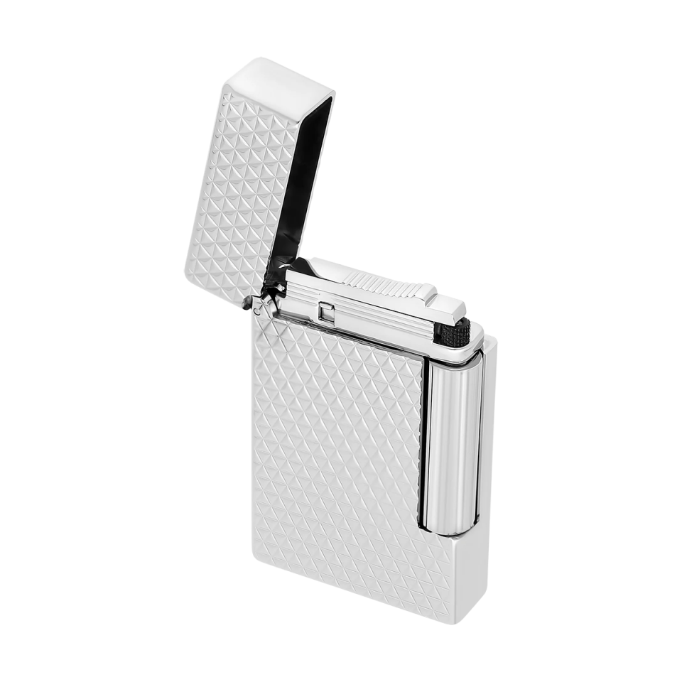 S.T. Dupont Initial Diamond Head Silver Çakmak 20820