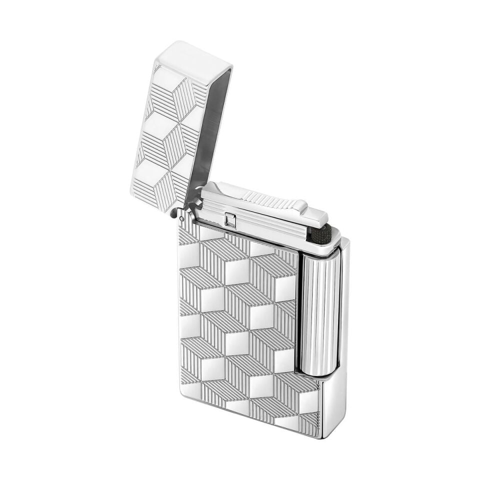 S.T. Dupont Initial Cube Silver Çakmak 20840