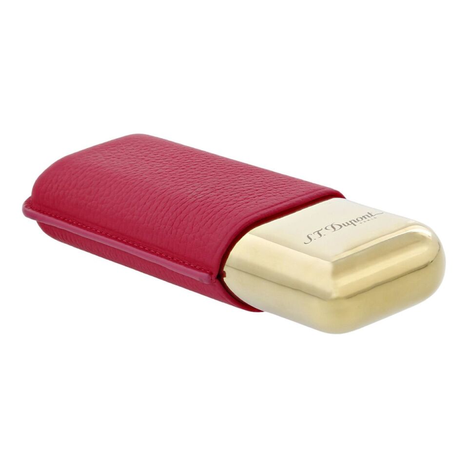 S.T. Dupont Grained Leather İkili Puro Kılıfı Pembe 183245