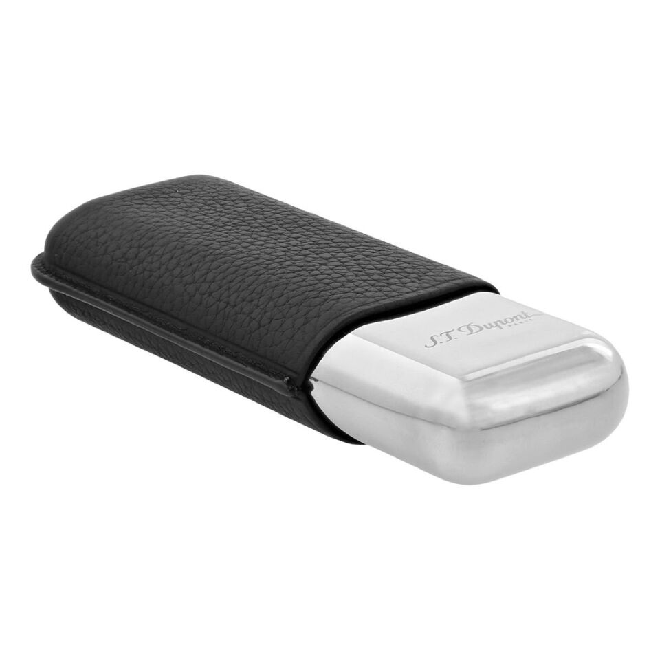 S.T. Dupont Grained Leather İkili Puro Kılıfı Siyah 183260
