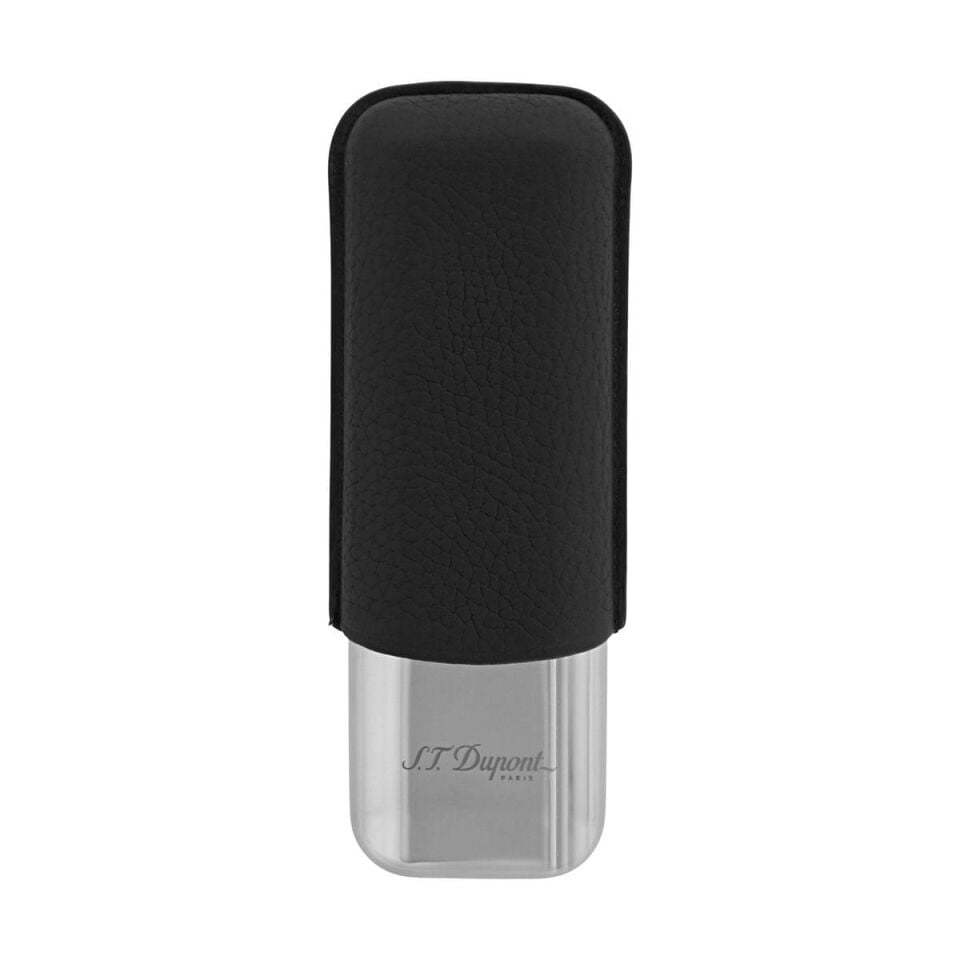 S.T. Dupont Grained Leather İkili Puro Kılıfı Siyah 183260