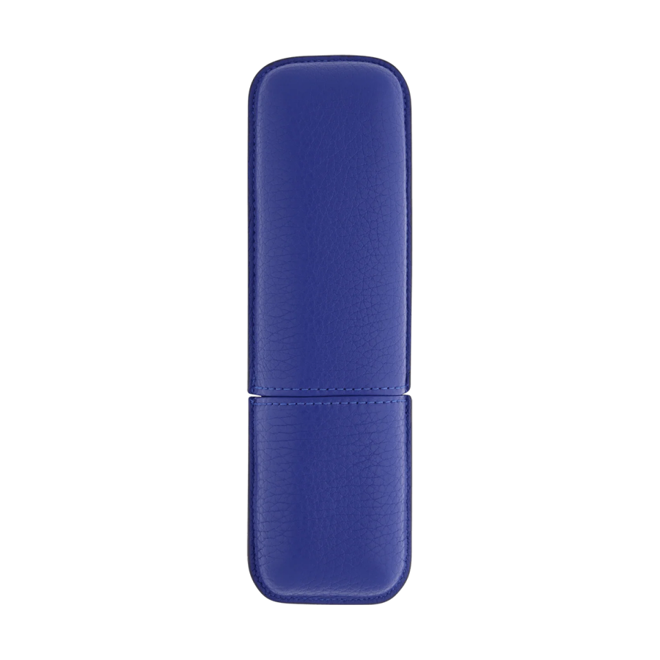 S.T. Dupont Grained Leather İkili Kalem Kılıfı Mavi 7132