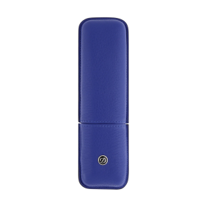 S.T. Dupont Grained Leather İkili Kalem Kılıfı Mavi 7132