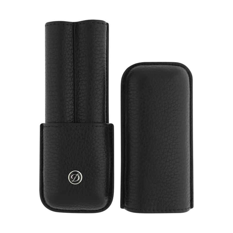 S.T. Dupont Grained Leather İkili Kalem Kılıfı Siyah 7131