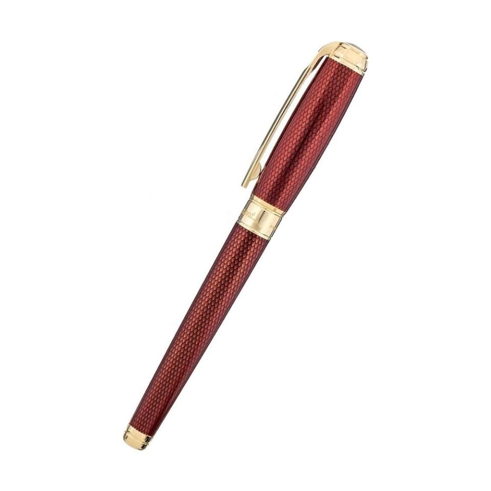 S.T. Dupont Ligne D Guilloche Kırmızı & Gold Roller Kalem 412108