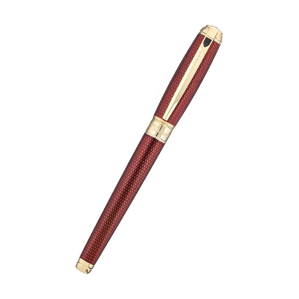 S.T. Dupont Ligne D Guilloche Kırmızı & Gold Roller Kalem 412108