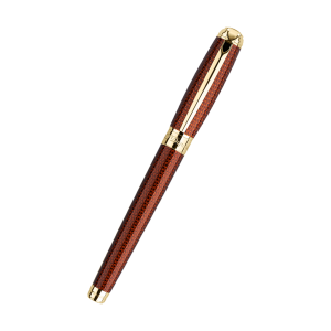 S.T. Dupont Ligne D Guilloche Amber & Gold Roller Kalem 412111