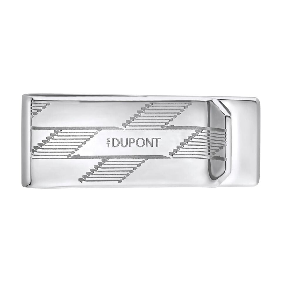 S.T. Dupont Monogram 1872 Silver Para Klipsi 3543