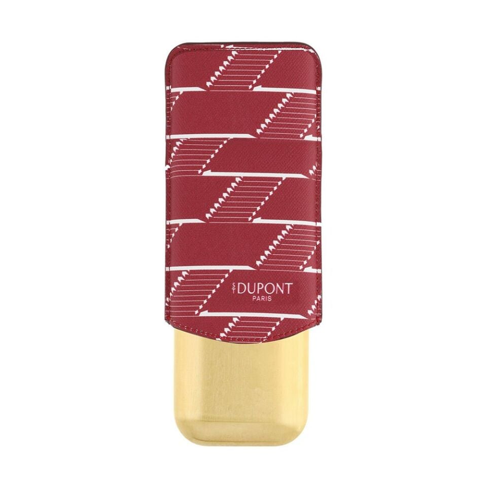 S.T. Dupont Monogram 1872 İkili Puro Kılıfı Kırmızı 183478