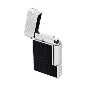 S.T. Dupont Ligne 2 Snake Siyah Lacquer & Silver Çakmak C16079
