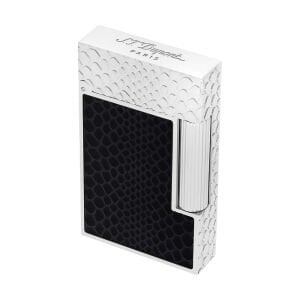 S.T. Dupont Ligne 2 Snake Siyah Lacquer & Silver Çakmak C16079