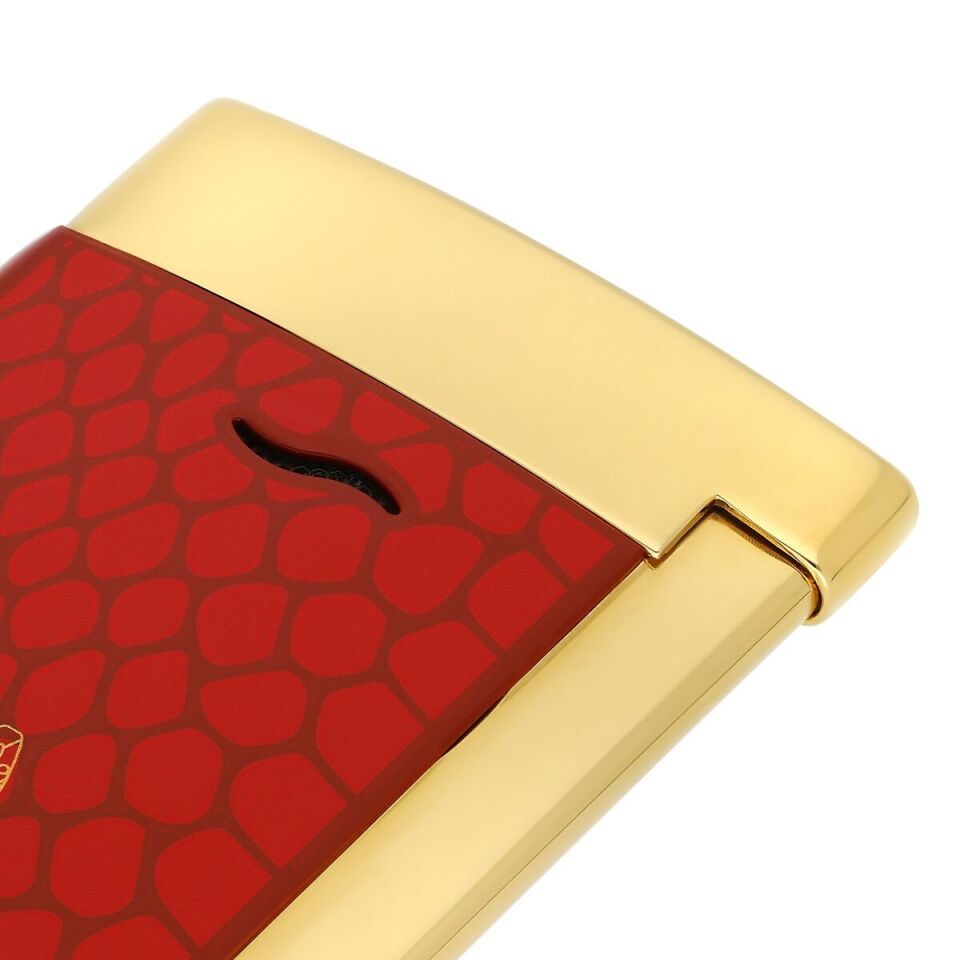 S.T. Dupont Slim 7 Snake Çakmak Kırmızı 27075