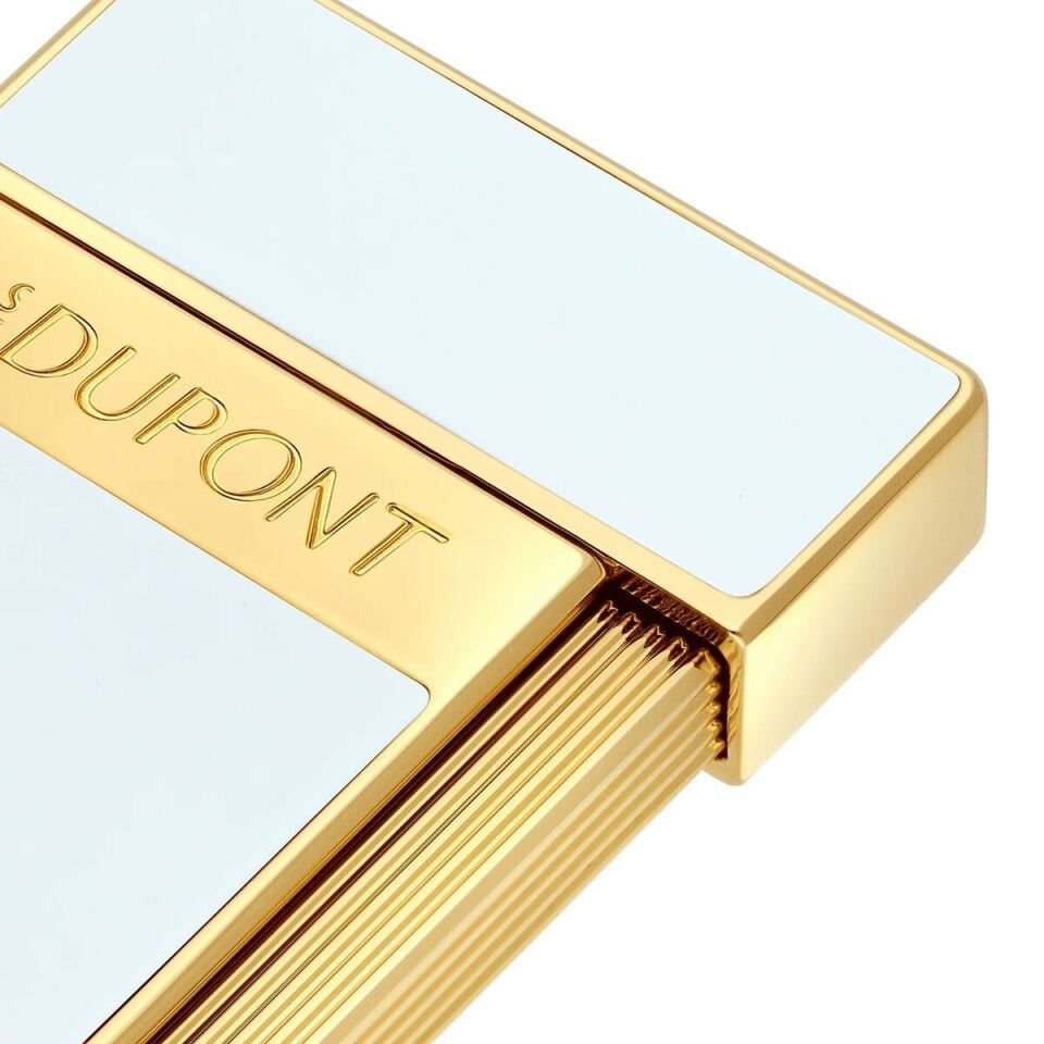 S.T. Dupont Slimmy Gold & Beyaz Lacquer Çakmak 28224