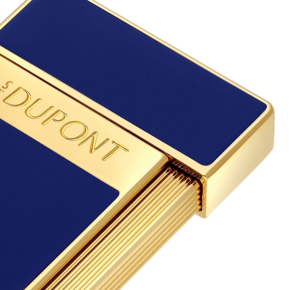 S.T. Dupont Slimmy Gold & Mavi Lacquer Çakmak 28225
