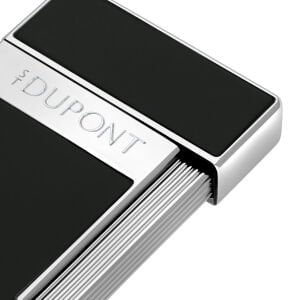 S.T. Dupont Slimmy Silver & Siyah Lacquer Çakmak 28221
