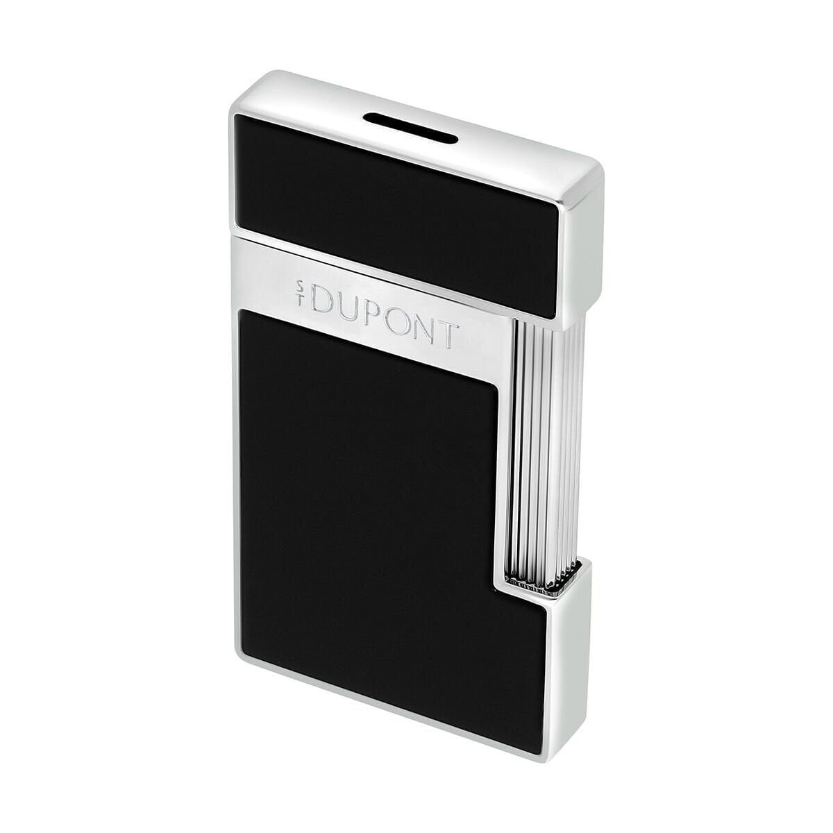 S.T. Dupont Slimmy Silver & Siyah Lacquer Çakmak 28221