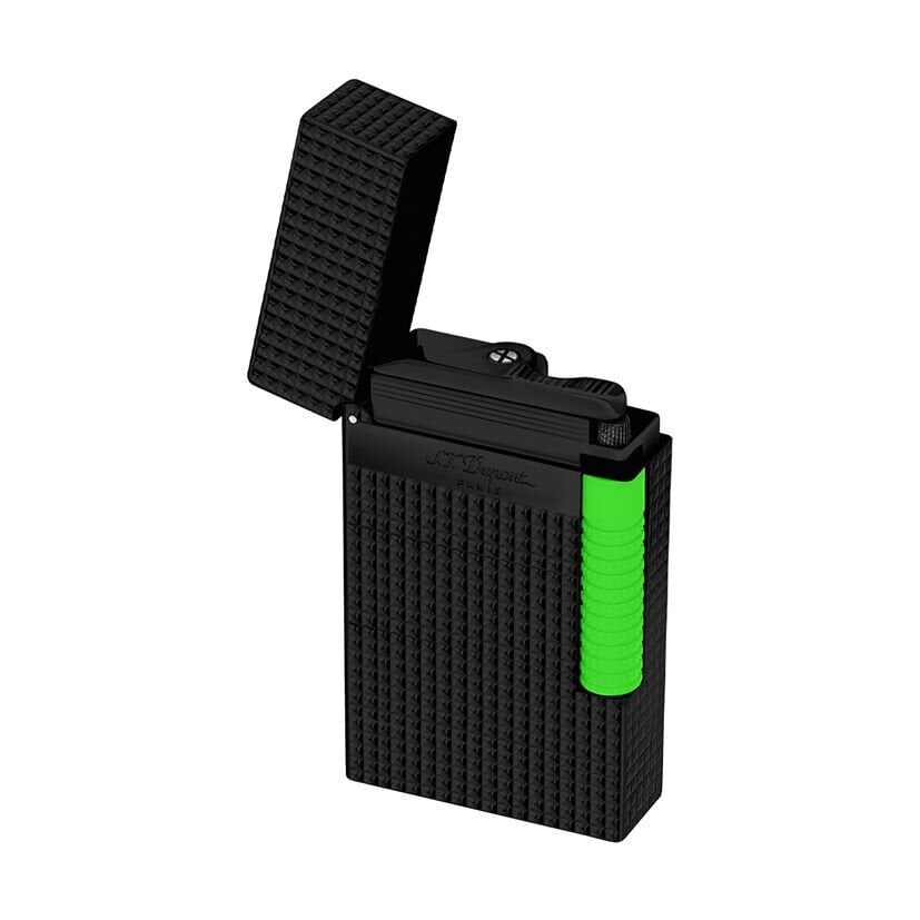 S.T. Dupont New Le Grand Fluo Neon Yeşil & Siyah Çakmak C23072