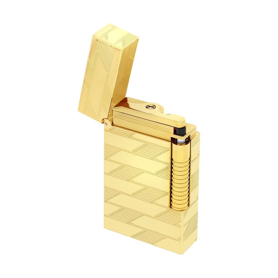 S.T. Dupont New Le Grand Monogram 1872 Gold Çakmak C23178