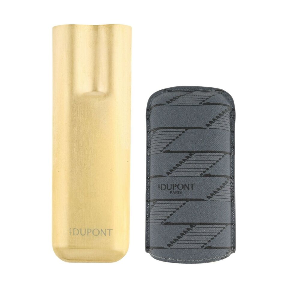 S.T. Dupont Monogram 1872 İkili Puro Kılıfı Koyu Gri 183479