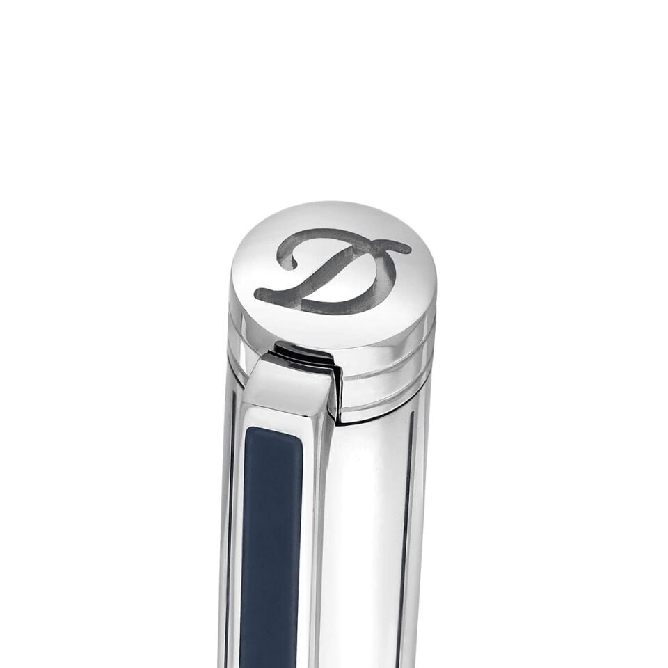S.T. Dupont Classique Silver & Mavi Lacquer Tükenmez Kalem 045077N