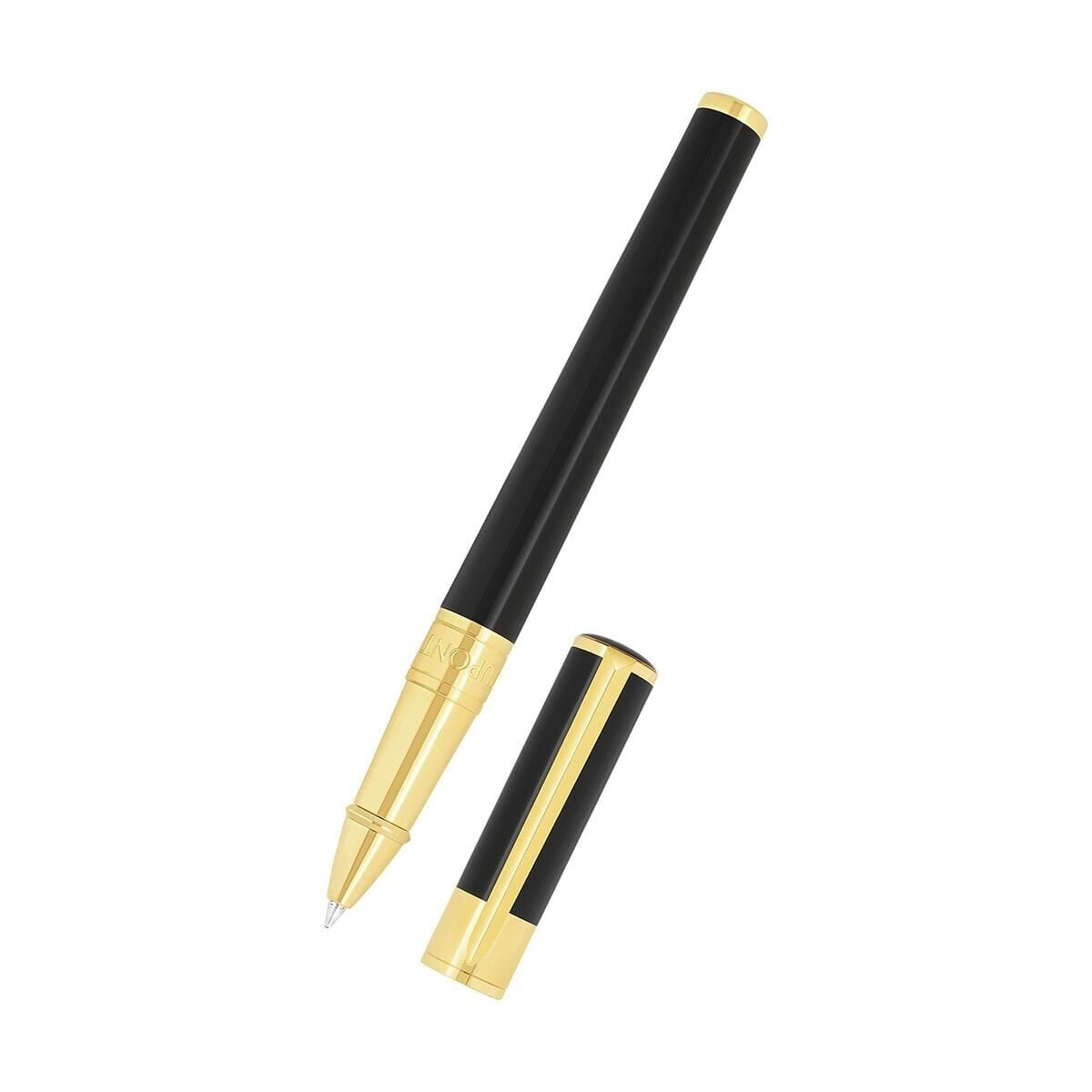 S.T. Dupont Initial Gold & Siyah Lacquer Roller Kalem 272202
