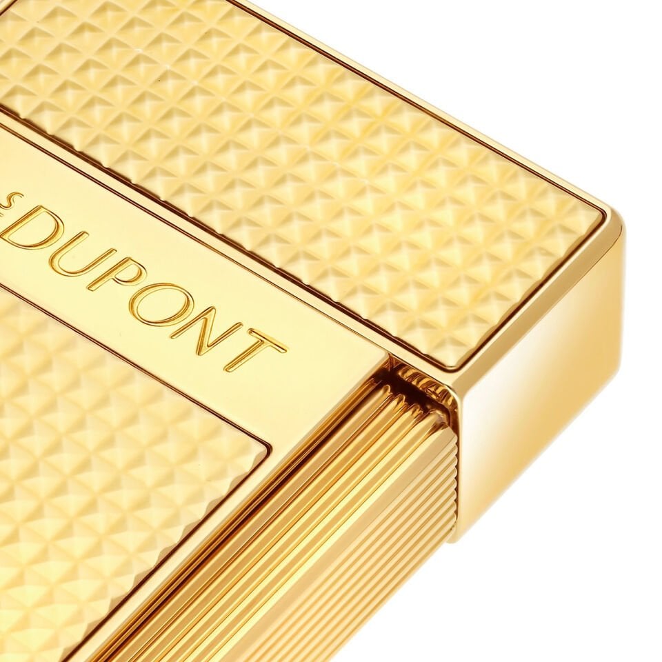 S.T. Dupont Biggy Diamond Head Gold Çakmak 25209