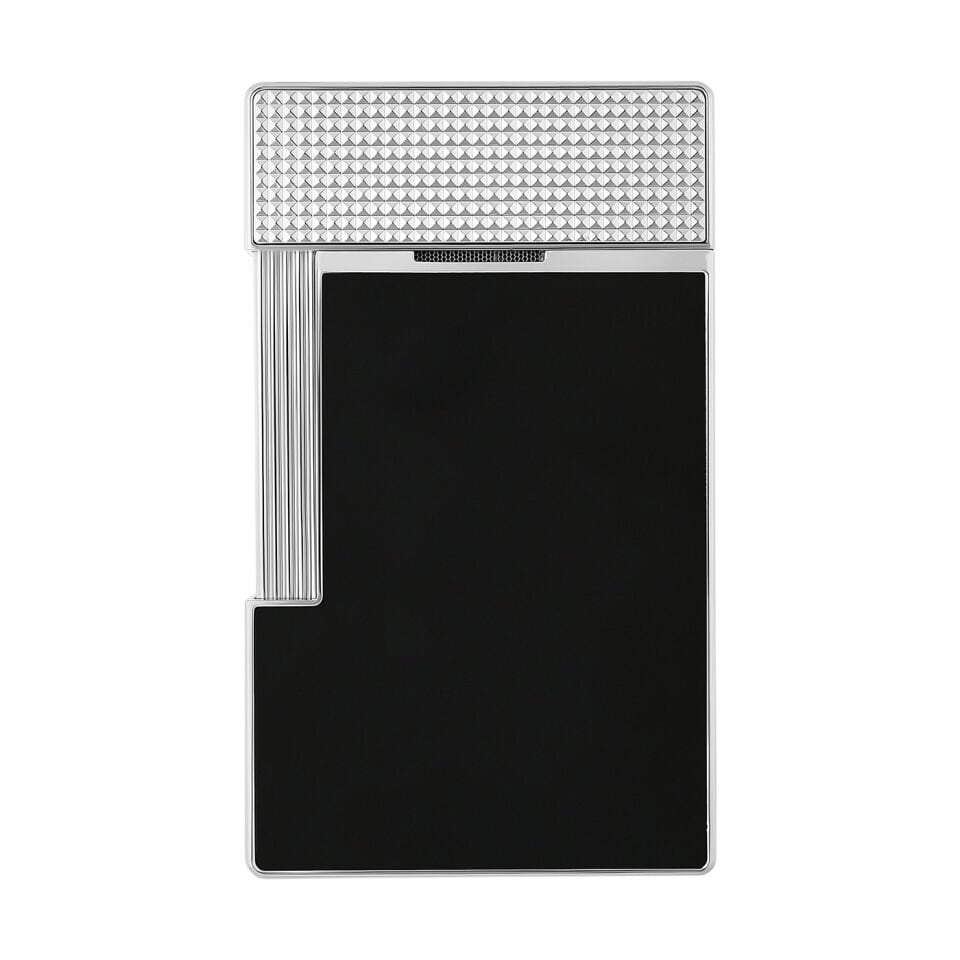 S.T. Dupont Siyah Lacquer & Silver Masa Çakmağı T20101