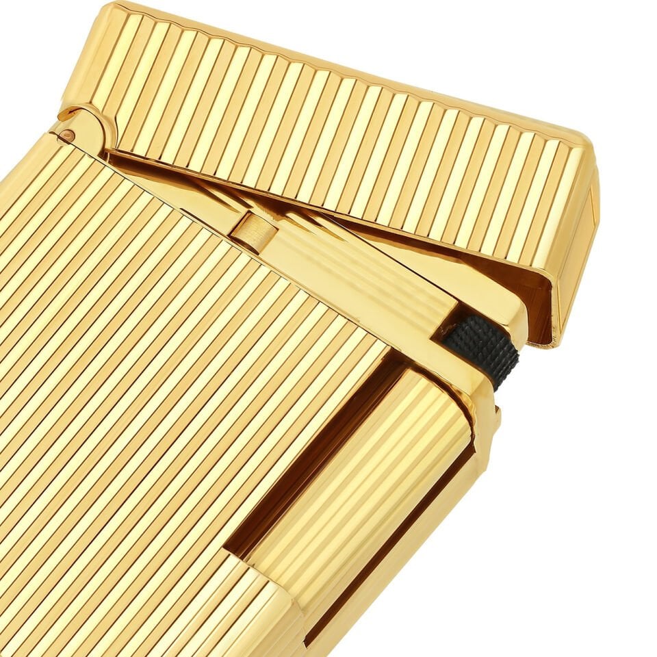 S.T. Dupont Ligne 1 Vertical Lines Gold Çakmak C14020