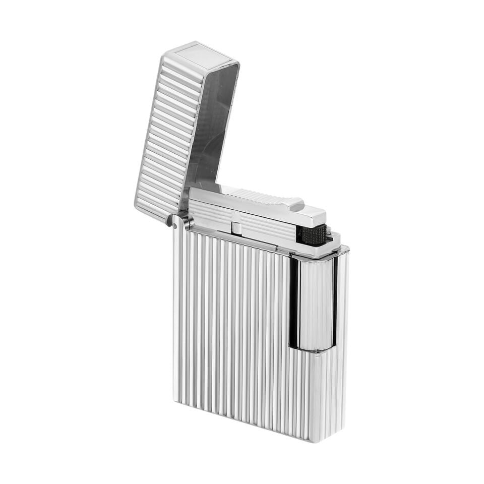 S.T. Dupont Ligne 1 Vertical Lines Silver Çakmak C14021