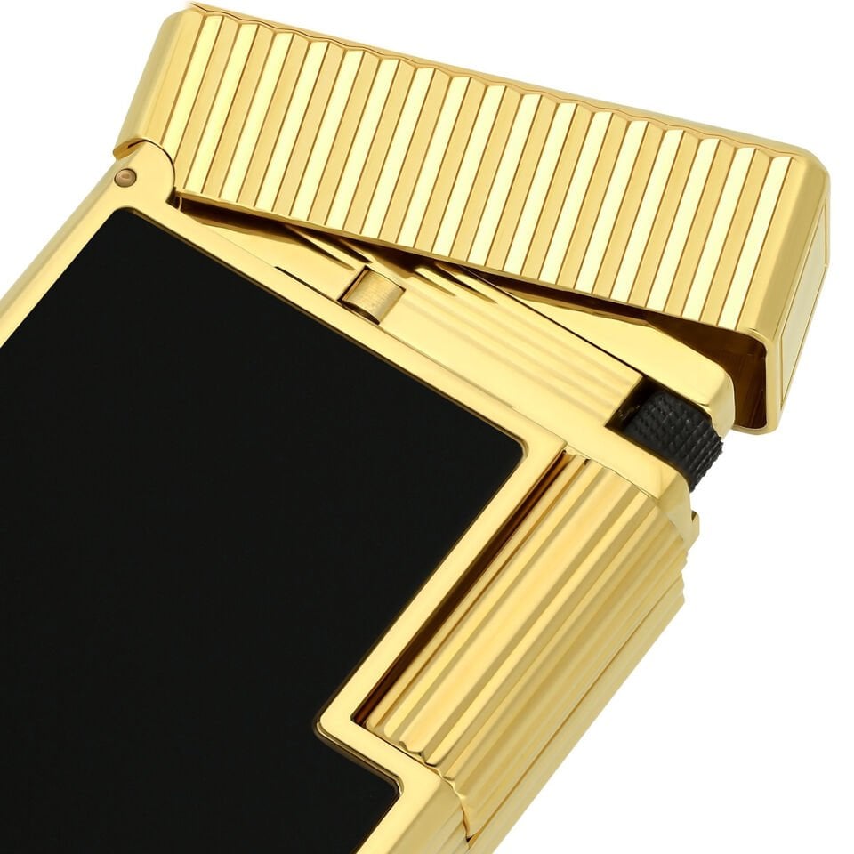 S.T. Dupont Ligne 1 Siyah Lacquer & Gold Çakmak C14120