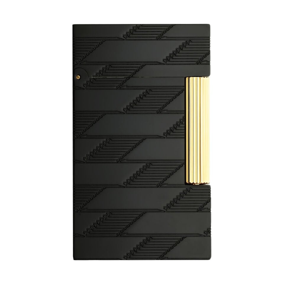 S.T. Dupont Ligne 2 Monogram 1872 Siyah & Gold Çakmak C16179