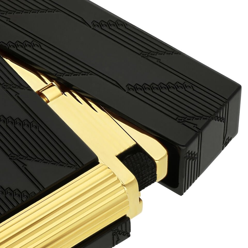 S.T. Dupont Ligne 2 Monogram 1872 Siyah & Gold Çakmak C16179