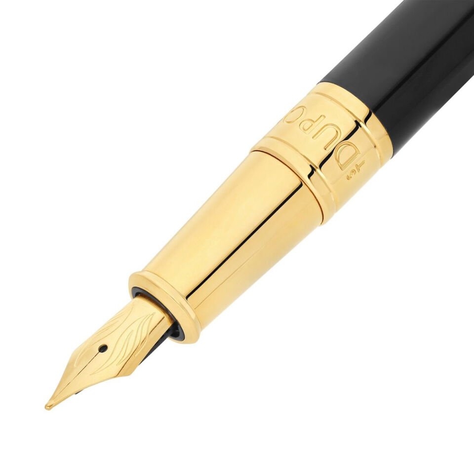 S.T. Dupont Initial Gold & Siyah Lacquer Dolma Kalem 270202