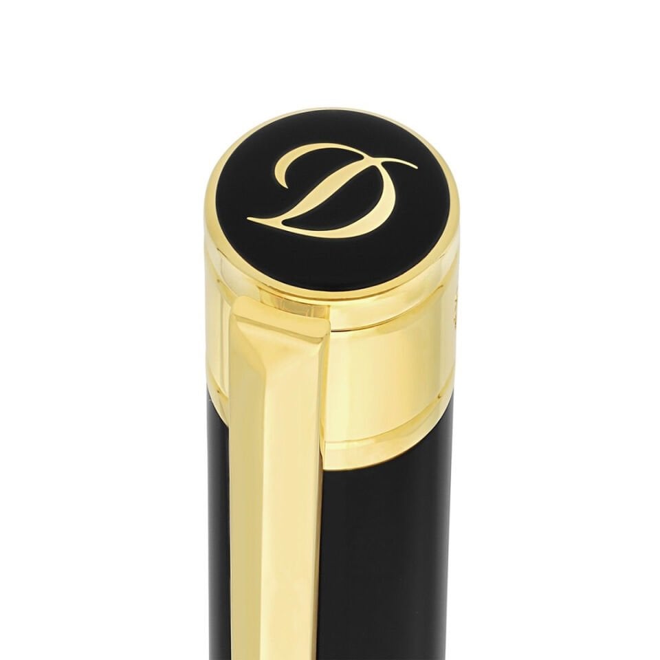 S.T. Dupont Initial Gold & Siyah Lacquer Tükenmez Kalem 275202